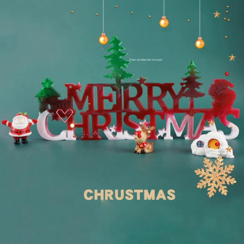 DIY Crystal Epoxy Resin Christmas Mold Christmas Decorations Santa Christmas Tree Letters Listing Silicone Mold
DIY Crystal Epoxy Resin Christmas Mold Christmas Decorations Santa Christmas Tree Letters Listing Silicone Mold