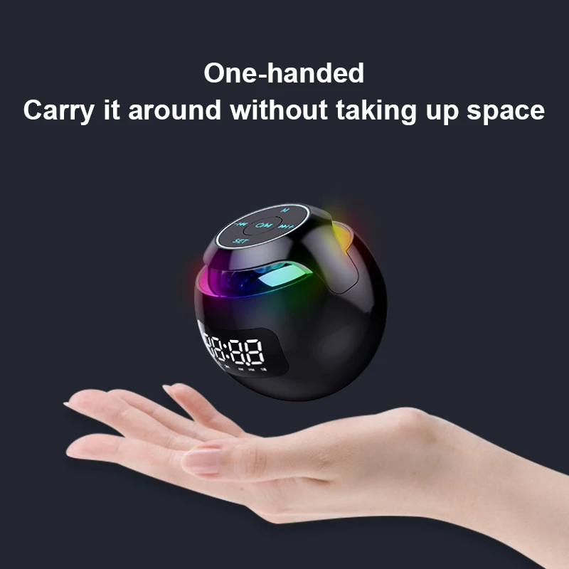 2021 Mini Bluetooth Speaker Portable with LED Light FM Radio Speakers Alarm Clock Timer Music Boombox Bass Loudspeaker
2021 Mini Bluetooth Speaker Portable with LED Light FM Radio Speakers Alarm Clock Timer Music Boombox Bass Loudspeaker