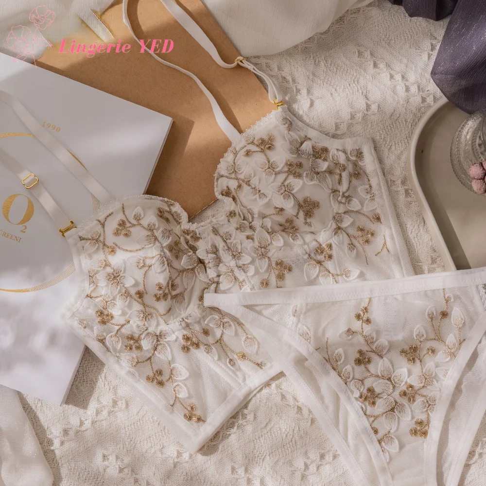 Women's Underwear Set Bras Pants Embroidery Lace Steel Rubber Bone Push up bra French Sexy Cute Lingerie
Women's Underwear Set Bras Pants Embroidery Lace Steel Rubber Bone Push up bra French Sexy Cute Lingerie