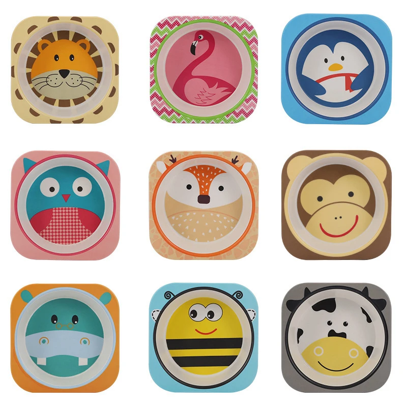 Cute Cartoon Animal Baby Tableware Bamboo Fiber Safety Kids Feeding Plates Children Learn Food Dishes Infant Anti-hot Utensils
Cute Cartoon Animal Baby Tableware Bamboo Fiber Safety Kids Feeding Plates Children Learn Food Dishes Infant Anti-hot Utensils