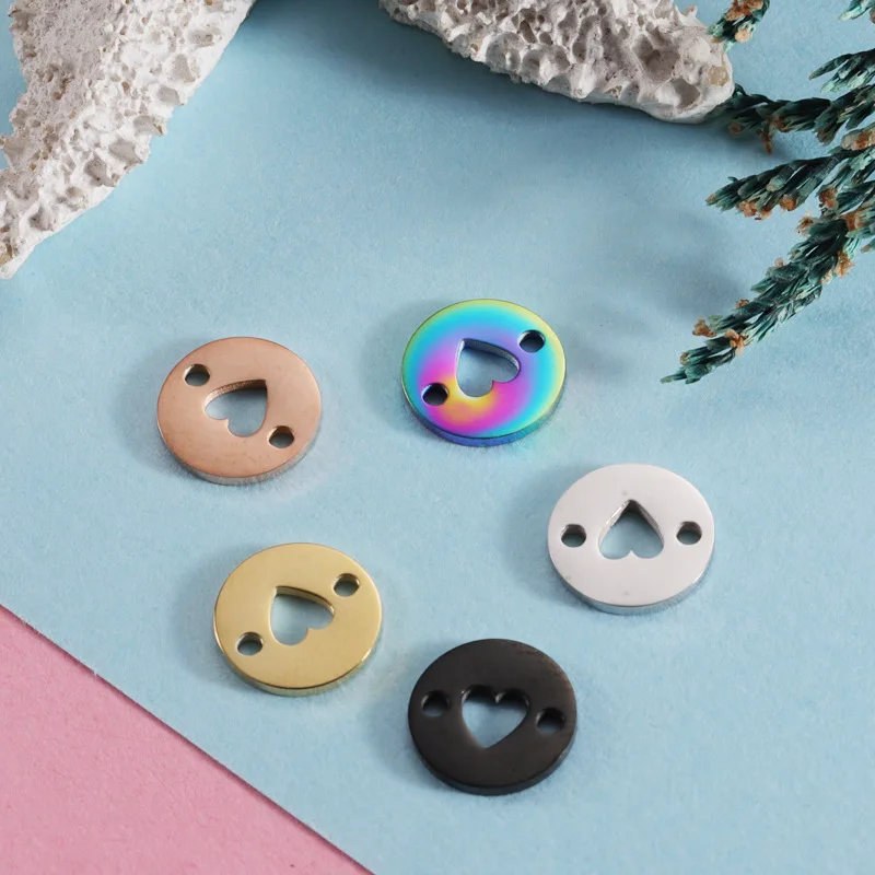 20Pcs/Lot 10mm Round Heart Connector Charms Mirror Polish Stainless Steel Charms For DIY Making Necklace Braid Bracelets Jewelry
20Pcs/Lot 10mm Round Heart Connector Charms Mirror Polish Stainless Steel Charms For DIY Making Necklace Braid Bracelets Jewelry
