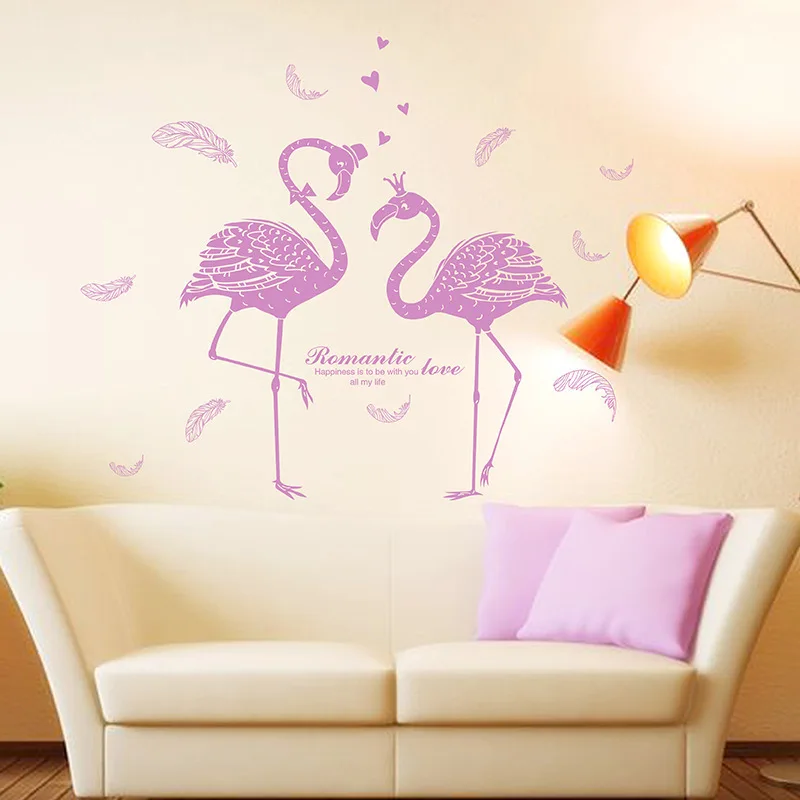 Couples Flamingos Wall Sticker PVC Material Waterproof Wall Decals for Living Room Bedroom Girl Room Home Decoration Murals 
Couples Flamingos Wall Sticker PVC Material Waterproof Wall Decals for Living Room Bedroom Girl Room Home Decoration Murals