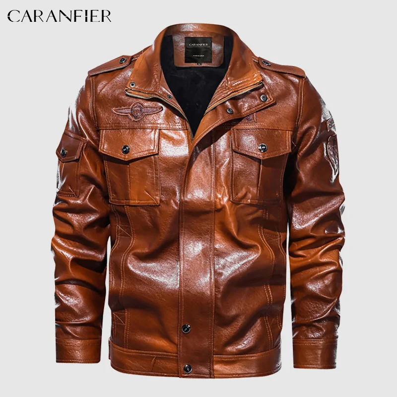 CARANFIER Men Leather Jackets Male Faux Moto Biker Coats Racer Mens Vintage PU Bomber Autumn Winter Outerwear Chaquetas Hombre
CARANFIER Men Leather Jackets Male Faux Moto Biker Coats Racer Mens Vintage PU Bomber Autumn Winter Outerwear Chaquetas Hombre