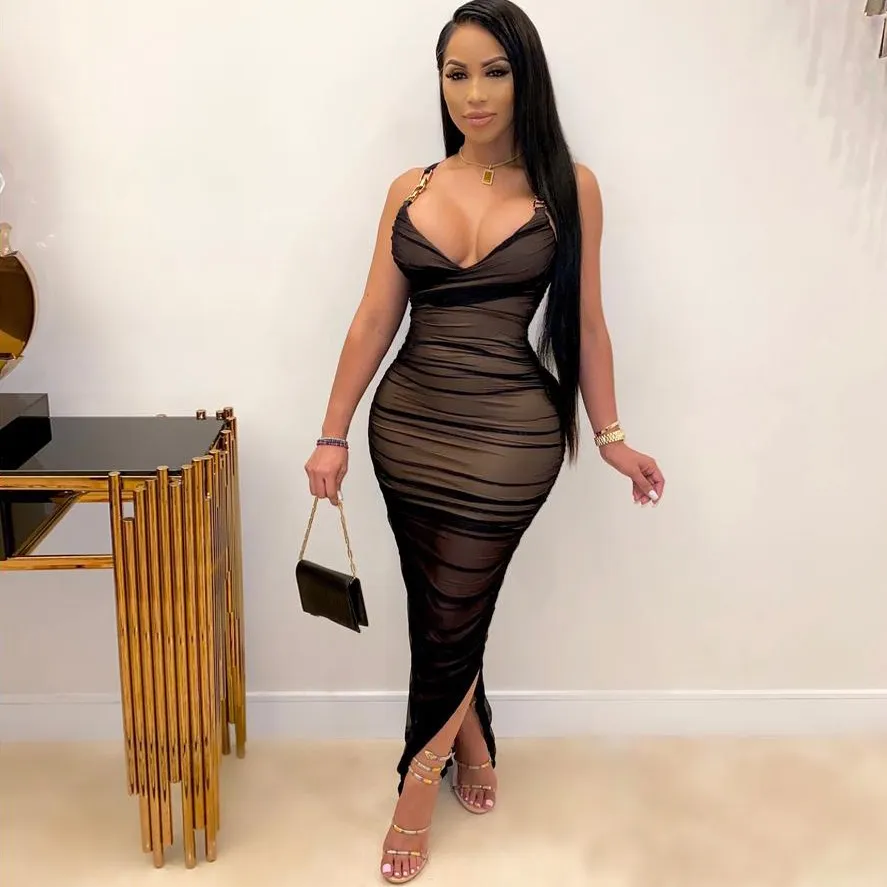 Women Sexy Lace Mesh Ruched Designer Mid-calf Black Brown Bandage Dress 2021 Split Elegant Celebrity Bodycon Party Dress Vestido
Women Sexy Lace Mesh Ruched Designer Mid-calf Black Brown Bandage Dress 2021 Split Elegant Celebrity Bodycon Party Dress Vestido