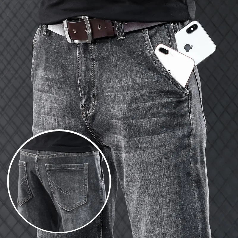 2020 Autumn Slim Jeans Anti-theft Zipper Cotton Elastic Regular Fit Denim New Classic Style Grey Pants Male Brand Trousers
2020 Autumn Slim Jeans Anti-theft Zipper Cotton Elastic Regular Fit Denim New Classic Style Grey Pants Male Brand Trousers