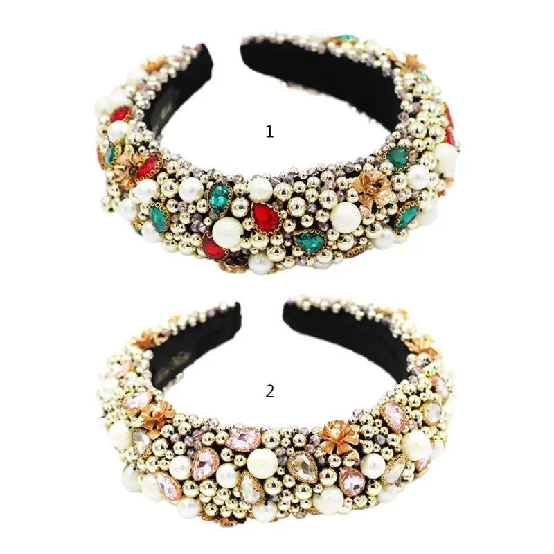 Baroque Tiaras Wide Headband Luxurious Color Crystal Hair Hoop Female Girls Headwear Accessories
Baroque Tiaras Wide Headband Luxurious Color Crystal Hair Hoop Female Girls Headwear Accessories