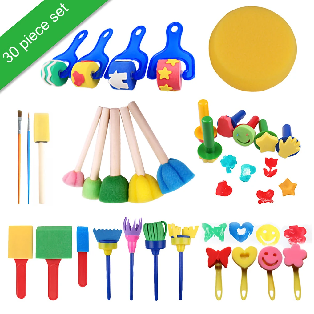 44PCS Sponge Painting Brushes Kit Mini DIY Painting Kits Early Learning Kids Drawing Shapes Brushes Paint Set Child Play Gift
44PCS Sponge Painting Brushes Kit Mini DIY Painting Kits Early Learning Kids Drawing Shapes Brushes Paint Set Child Play Gift