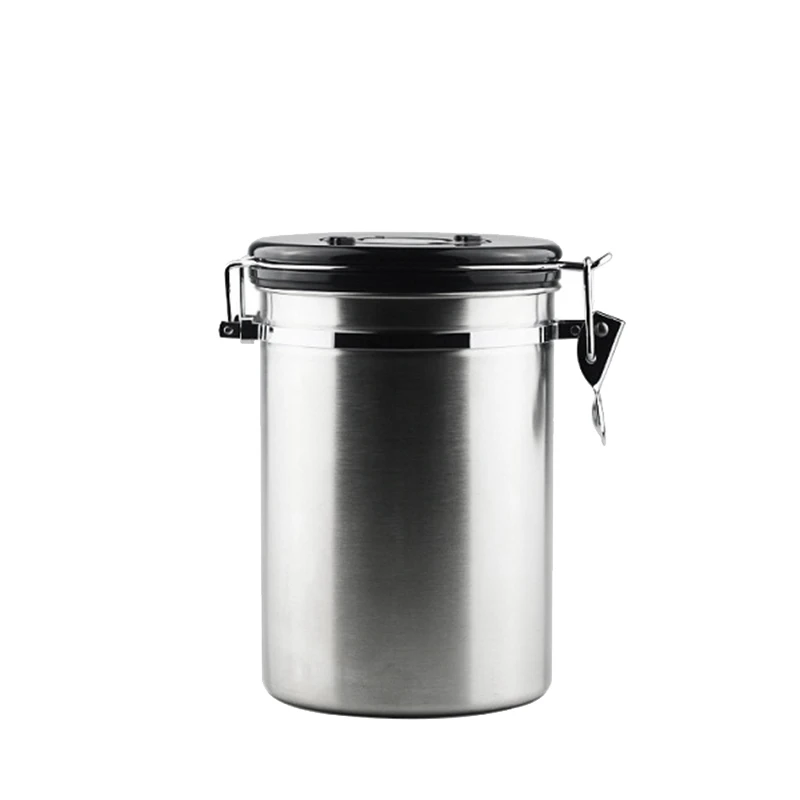 Coffee Storage Container Airtight Stainless Steel Coffee Canister Coffee Bean Container With Valve
Coffee Storage Container Airtight Stainless Steel Coffee Canister Coffee Bean Container With Valve