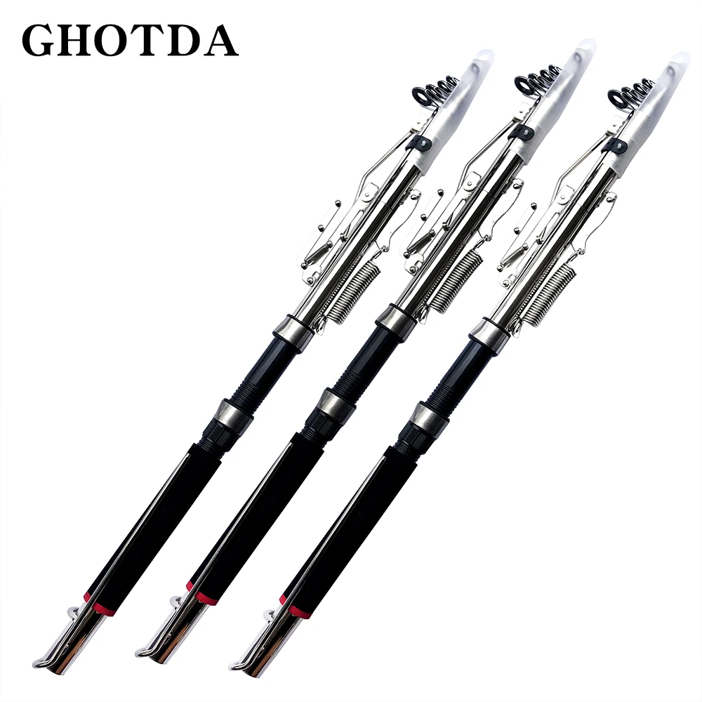 Автоматическая Удочка GHOTDA 1,8-2,7 м, телескопическая удочка для морской и речной рыбалки, спиннинговое кольцо, самонарезающая удочка
Автоматическая Удочка GHOTDA 1,8-2,7 м, телескопическая удочка для морской и речной рыбалки, спиннинговое кольцо, самонарезающая удочка