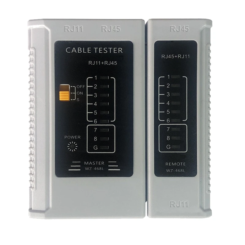 Тестер сетевого кабеля RJ45, RJ11, многофункциональный инструмент для тестирования сетевых кабелей
Тестер сетевого кабеля RJ45, RJ11, многофункциональный инструмент для тестирования сетевых кабелей