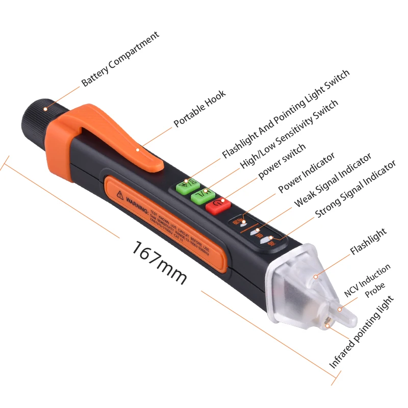 2021NEW Non Contact Voltage Tester 48-1000V AC Voltage Detector Pen Circuit Tester Electric Indicator Wall Tool With Flashlight
2021NEW Non Contact Voltage Tester 48-1000V AC Voltage Detector Pen Circuit Tester Electric Indicator Wall Tool With Flashlight