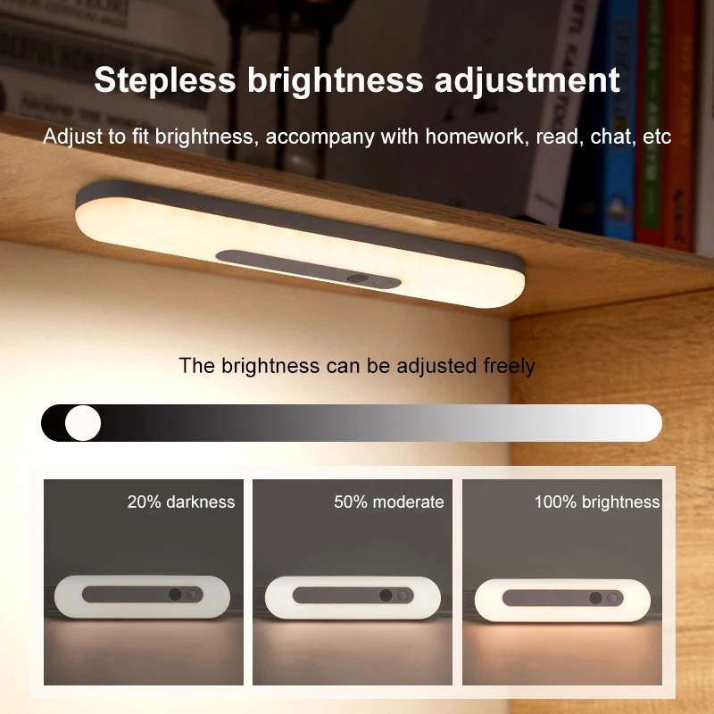 Durable USB Charging Motion Sensor Cabinet Light Stepless Dimming Magnetic Strip Closet Soft Lighting 18cm/30cm LED Night Light
Durable USB Charging Motion Sensor Cabinet Light Stepless Dimming Magnetic Strip Closet Soft Lighting 18cm/30cm LED Night Light