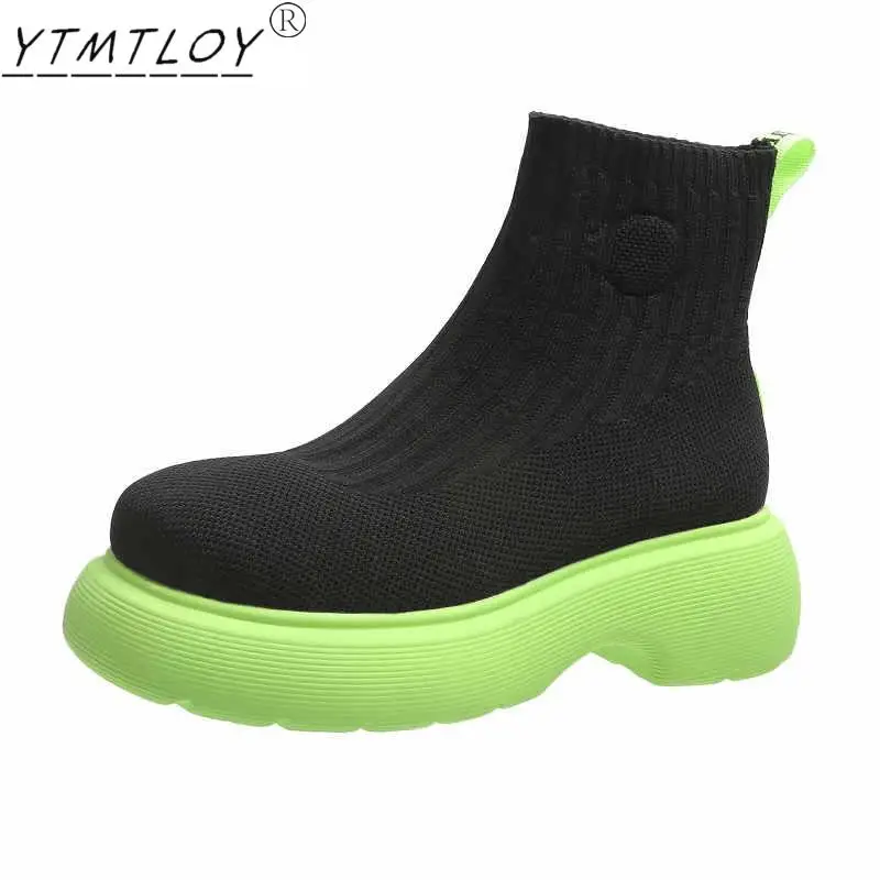 Women's Autumn Thick-soled Sexy Socks Boots Ankle Boots Pu Women's Thick-soled Waterproof Botines Mujer 2021
Women's Autumn Thick-soled Sexy Socks Boots Ankle Boots Pu Women's Thick-soled Waterproof Botines Mujer 2021