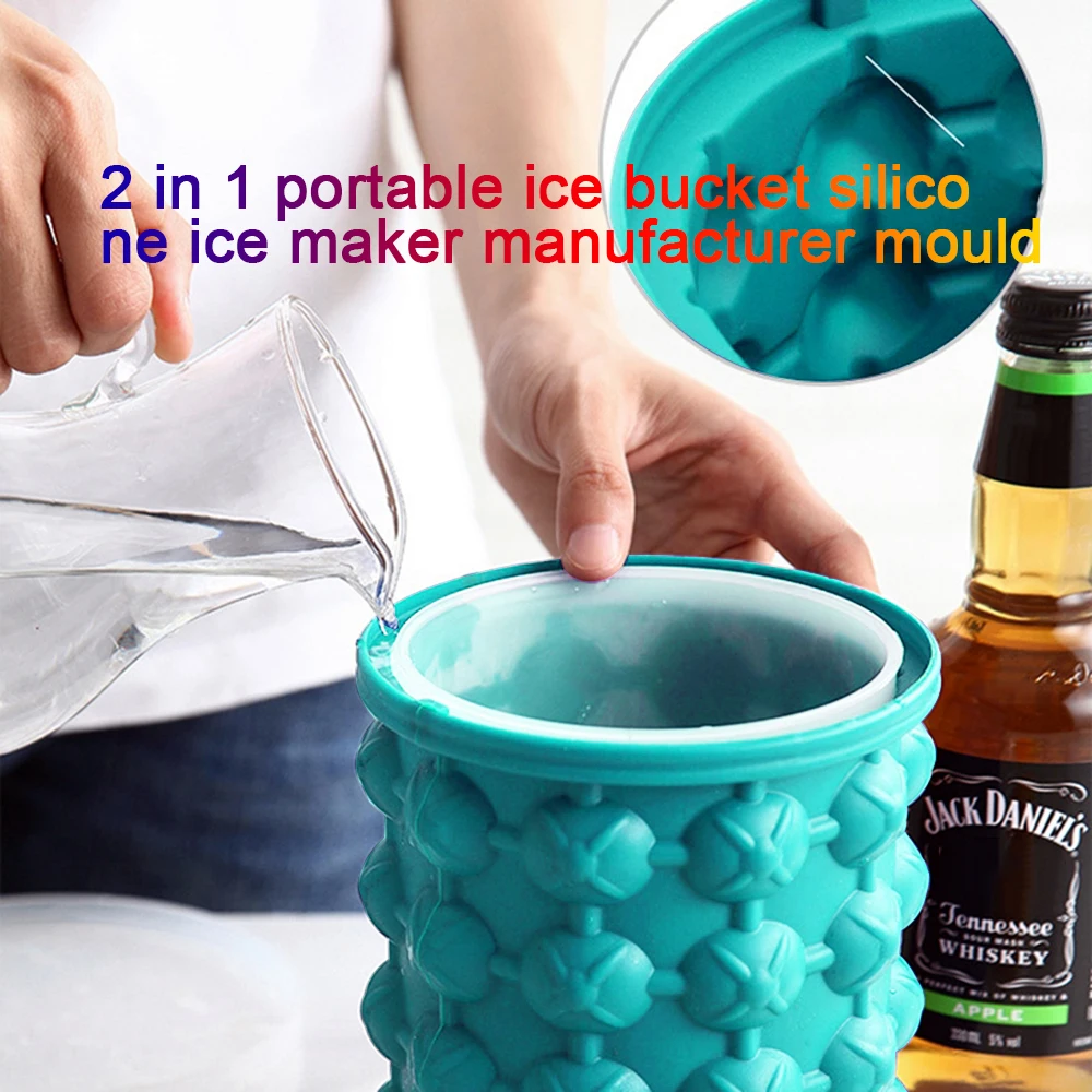 1000ml Silicone Ice Cube Maker With Lid Ice Bucket Ice Mold Space Saving Champagne Wine Beer Bucket For Kitchen Party Barware
1000ml Silicone Ice Cube Maker With Lid Ice Bucket Ice Mold Space Saving Champagne Wine Beer Bucket For Kitchen Party Barware
