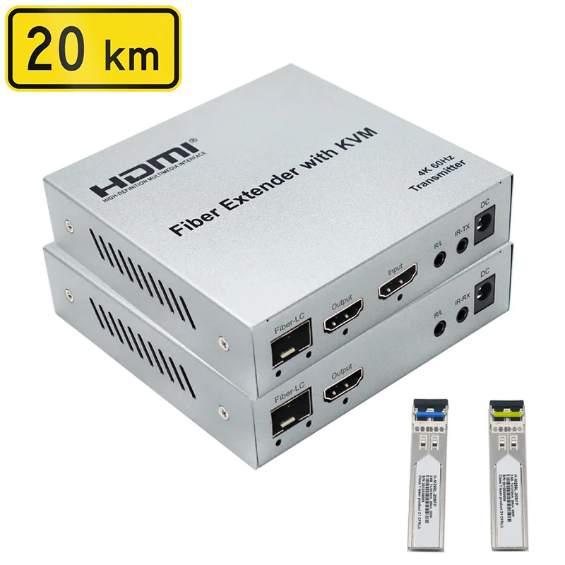 KVM-удлинитель HDMI 4k 60 Гц 1080p 20 км поддержка USB клавиатуры мыши | Электроника