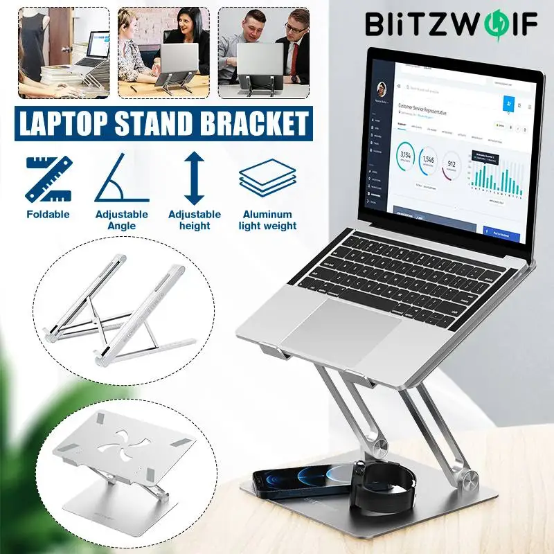 BlitzWolf Foldable Bracket Laptop Stand Notebook Raise Computer Holder Desktop Aluminum Alloy Base Heat Dissipation Anti-Skid
BlitzWolf Foldable Bracket Laptop Stand Notebook Raise Computer Holder Desktop Aluminum Alloy Base Heat Dissipation Anti-Skid
