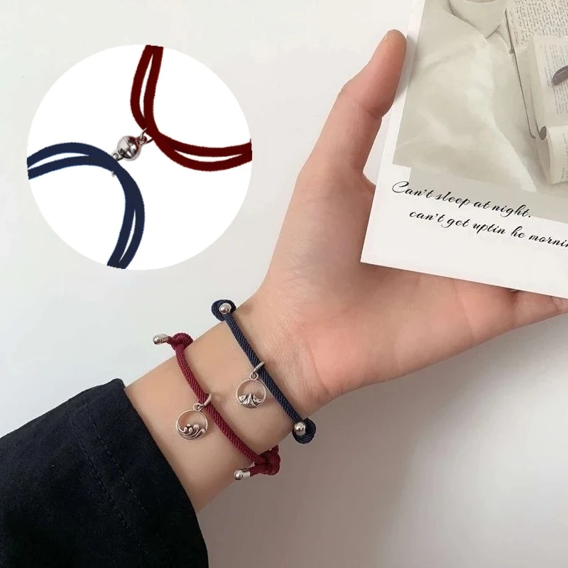 2pcs Couple Magnet Attract Each Other Creative Personality Couple Bracelet Men And Women Charm Girl Bracelet Jewelry Lover Gift
2pcs Couple Magnet Attract Each Other Creative Personality Couple Bracelet Men And Women Charm Girl Bracelet Jewelry Lover Gift