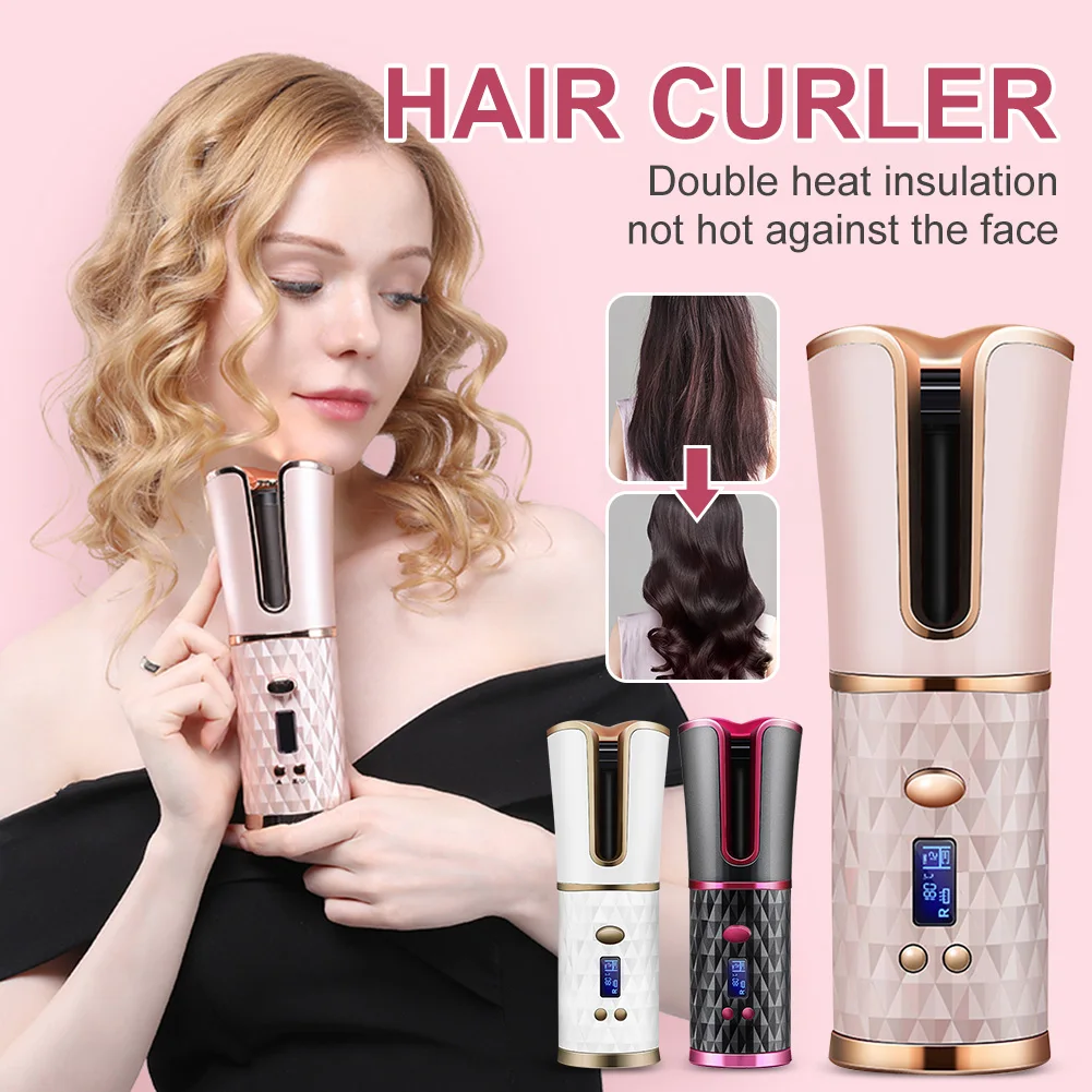 Automatic Hair Curler Cordless Electric Curling Iron LCD Display Adjustable Temperature Hair Styling Tool for Home Travel
Automatic Hair Curler Cordless Electric Curling Iron LCD Display Adjustable Temperature Hair Styling Tool for Home Travel