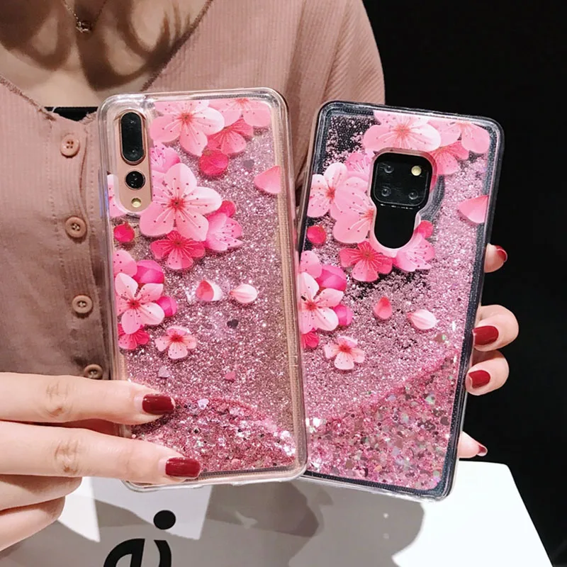 Жидкий чехол с сияющими блестками для huawei P30 Pro Коврики 20 P20 Lite рro Y6 Y7 2019 Honor 10i 9 lite 8X