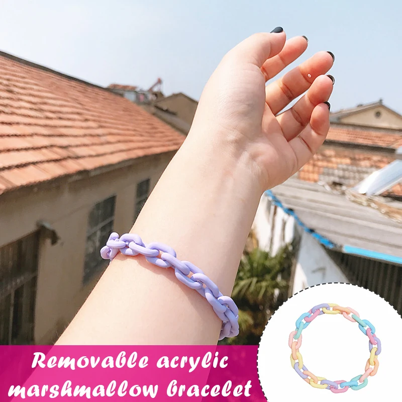 Акриловый браслет, красочный индивидуальный Подарочный браслет с цепочкой для конфет, магазин для подруг NYZ
Акриловый браслет, красочный индивидуальный Подарочный браслет с цепочкой для конфет, магазин для подруг NYZ
