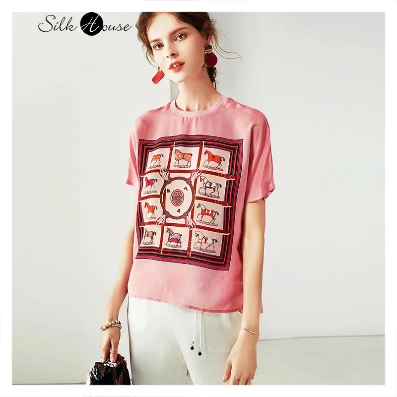 Женская шелковая Футболка с принтом «Позиционирование», Свободный Топ с круглым вырезом и короткими рукавами, лето 2020 
Женская шелковая Футболка с принтом «Позиционирование», Свободный Топ с круглым вырезом и короткими рукавами, лето 2020