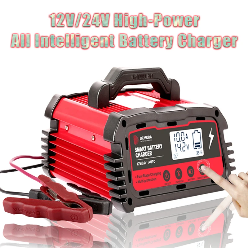 Automatic Smart Battery Charger for Car 12V 24V 5A 10A 20A Motorcycle Truck Pulse Repair Charger For Lead Acid AGM GEL Dry Water
Automatic Smart Battery Charger for Car 12V 24V 5A 10A 20A Motorcycle Truck Pulse Repair Charger For Lead Acid AGM GEL Dry Water