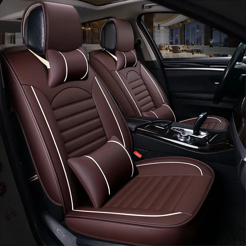 

2021 New Custom Leather Four Seasons for Volkswagen Vw Passat b5 polo golf tiguan jetta touran Car Seat Cover Cushion