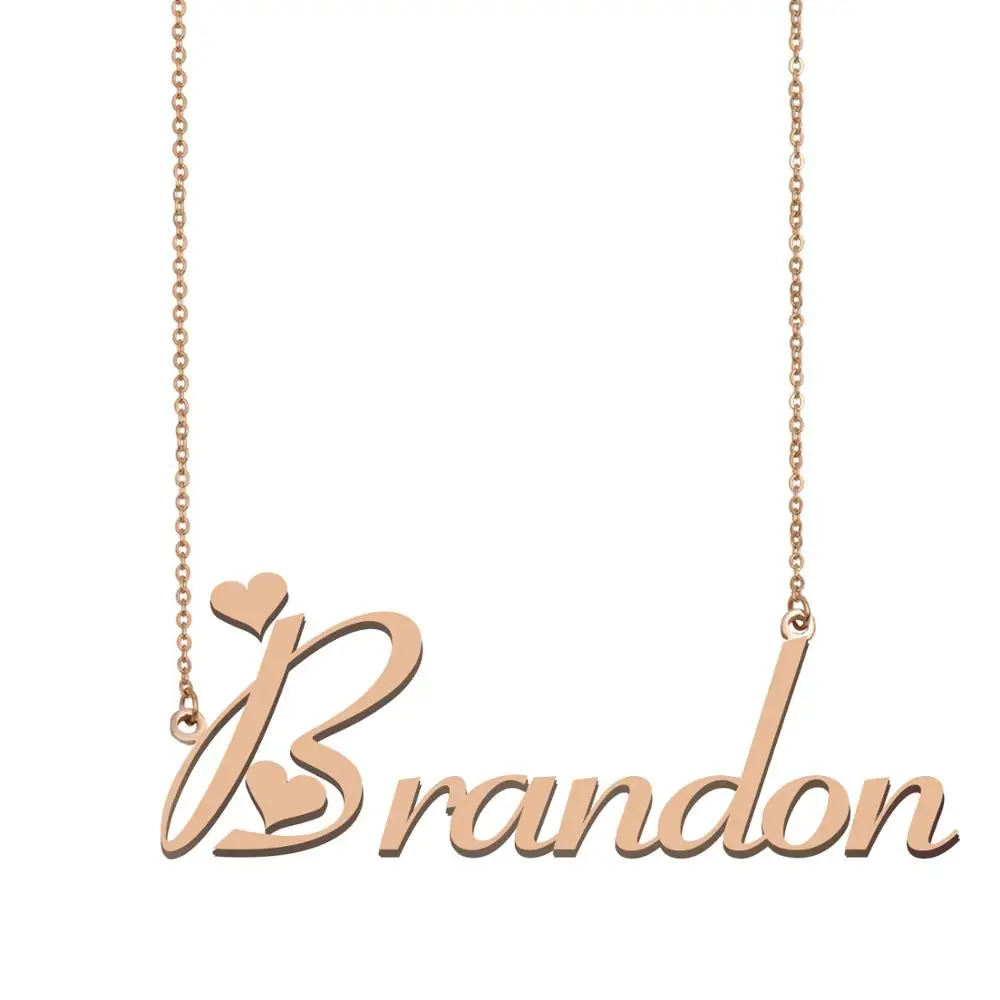 

Brandon Name Necklace for Women Girls Custom Nameplate Pendant Jewelry Best Friends Birthday Wedding Christmas Mother Days Gift