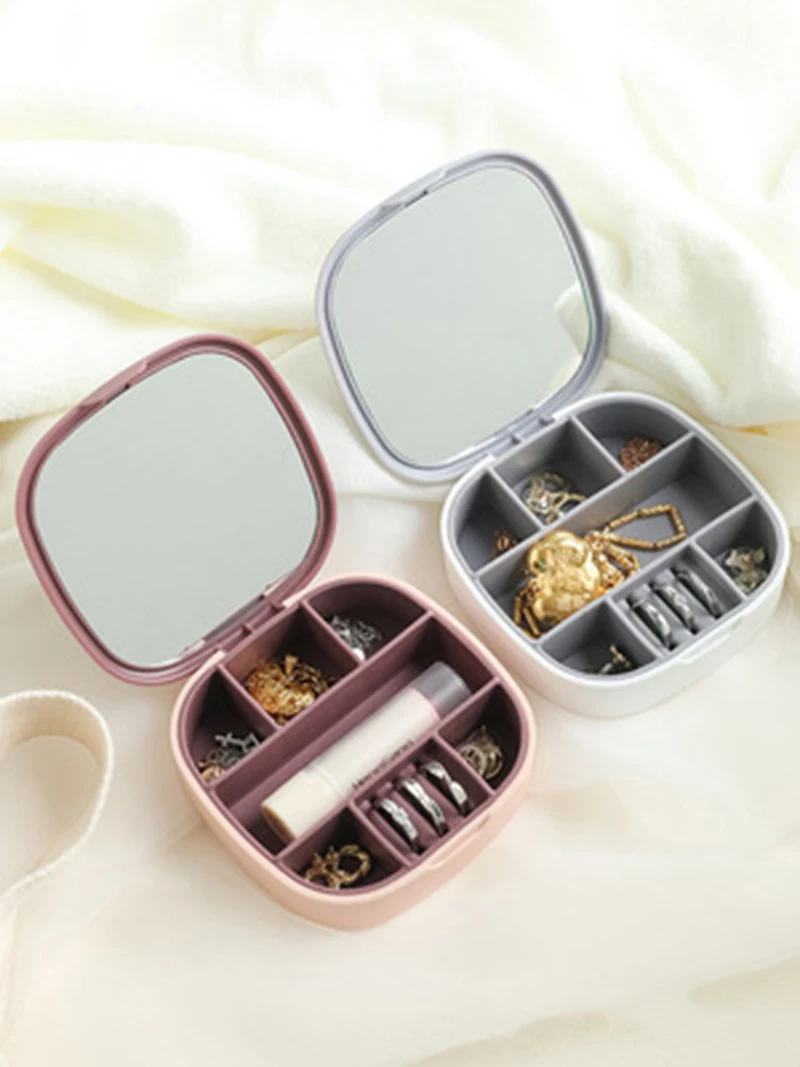 Mini Flip Jewelry Storage Box Exquisite Home Ring Bracelet Jewelry Storage Dustproof Mirror Convenient Lipstick Makeup Organizer
Mini Flip Jewelry Storage Box Exquisite Home Ring Bracelet Jewelry Storage Dustproof Mirror Convenient Lipstick Makeup Organizer