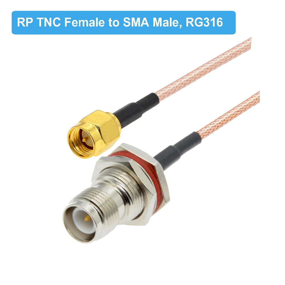 Waterproof TNC Female to RP SMA Female Bulkhead RG316 Pigtail 50 Ohm RF Coaxial Cable Assembly TNC Extension Cord Jumper
Waterproof TNC Female to RP SMA Female Bulkhead RG316 Pigtail 50 Ohm RF Coaxial Cable Assembly TNC Extension Cord Jumper