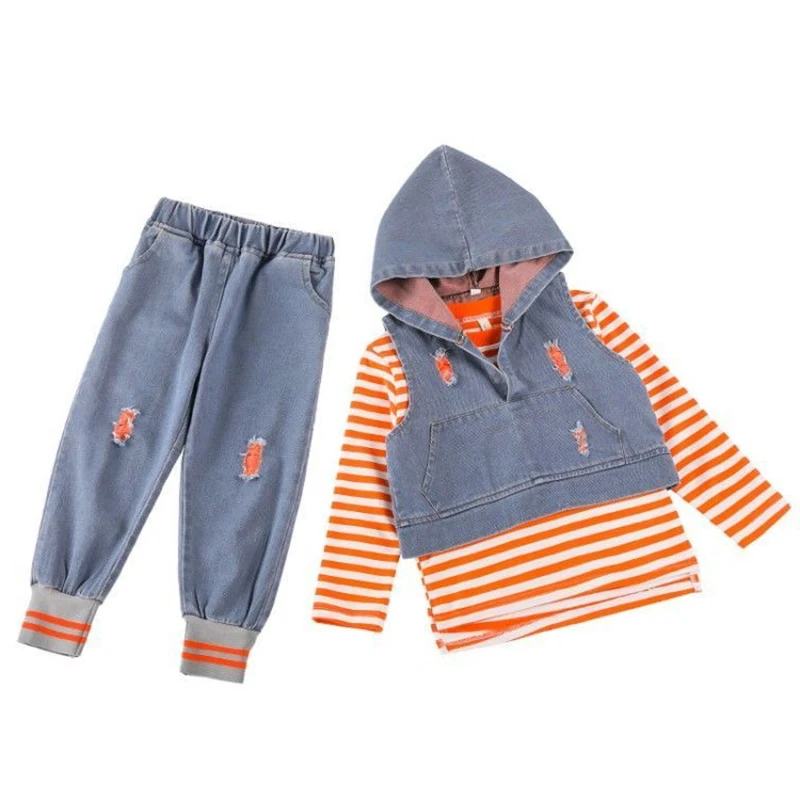 Kids Clothes GirlsSpring Autumn Casual Short School Tenn Girl Suit Stiped Solid T- Shirt + Vest +Pants 3 Pcs 4 6 8 10 12 14 Year
Kids Clothes GirlsSpring Autumn Casual Short School Tenn Girl Suit Stiped Solid T- Shirt + Vest +Pants 3 Pcs 4 6 8 10 12 14 Year