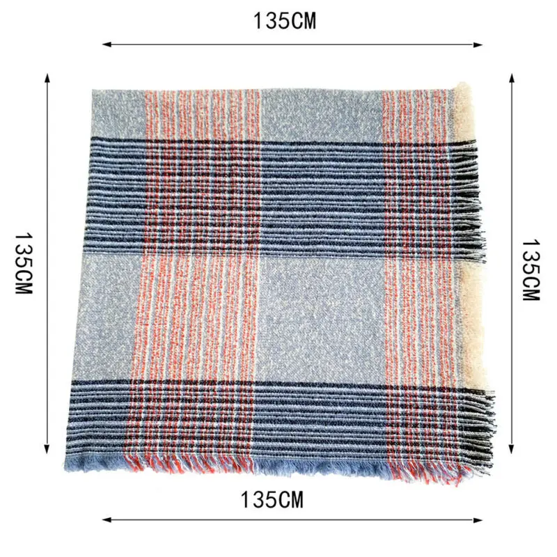 135cm Fashion Women Plaid Scarf Shawl Winter Warm Polyester Long Scarves Wraps Gifts
135cm Fashion Women Plaid Scarf Shawl Winter Warm Polyester Long Scarves Wraps Gifts