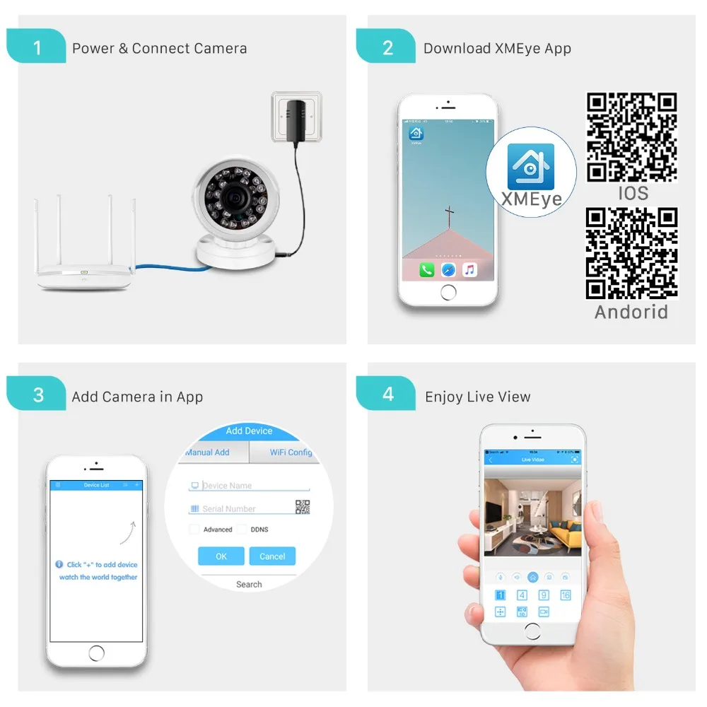 BESDER 4MP/3MP/2MP Wired IP Camera H.265 Outdoor Waterproof Security Camera ONVIF 20m Night Vision Motion Detect PoE HD Camera
BESDER 4MP/3MP/2MP Wired IP Camera H.265 Outdoor Waterproof Security Camera ONVIF 20m Night Vision Motion Detect PoE HD Camera