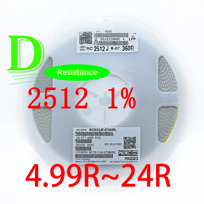 50 шт. SMD резистор 2512 1% RC2512FK-07 серии 4.99R 5.1R 5.6R 6.2R 6.8R 7.5R 8.2R 9.1R 10R 11R 12R 13R 15R 16R 18R 20R 22R 24R
50 шт. SMD резистор 2512 1% RC2512FK-07 серии 4.99R 5.1R 5.6R 6.2R 6.8R 7.5R 8.2R 9.1R 10R 11R 12R 13R 15R 16R 18R 20R 22R 24R