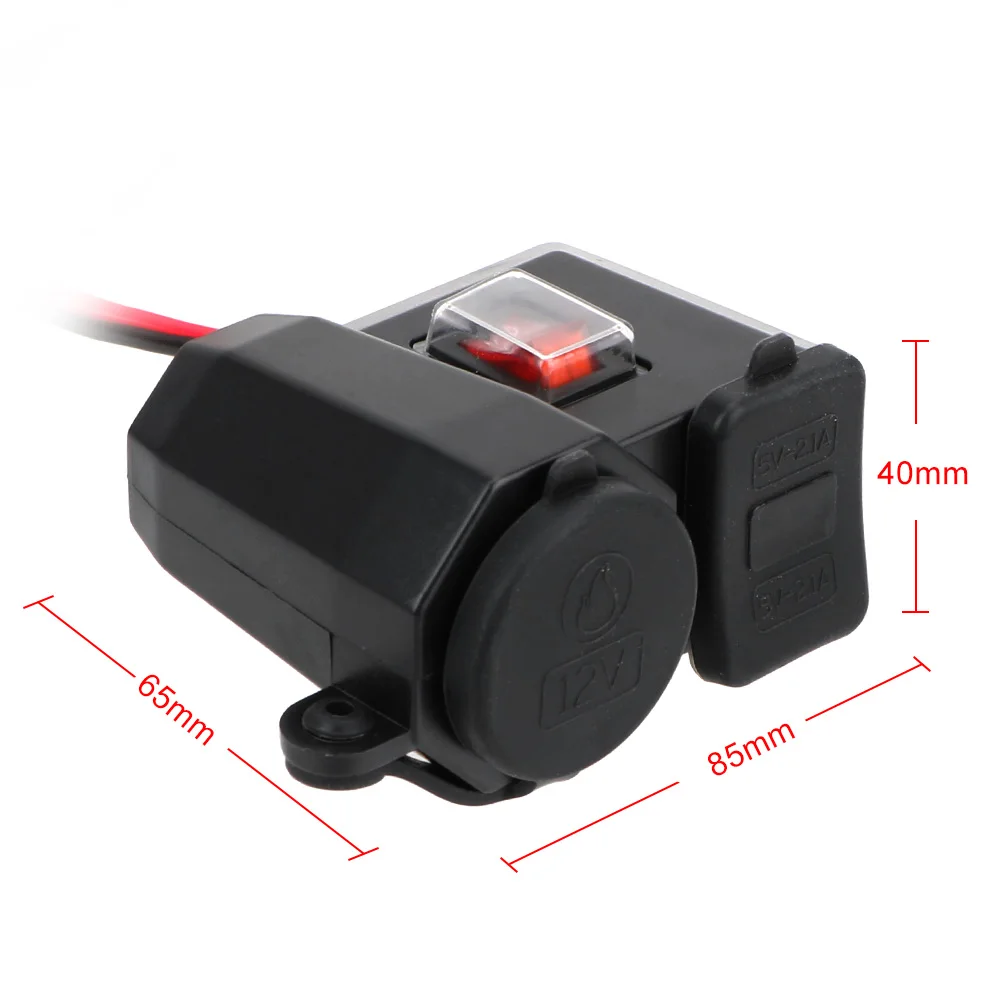 Digital Display Dual USB Port Cigarette Lighter Socket Motorcycle Handlebar Charger for Phone 5V 2.1A Adapter Power Supply
Digital Display Dual USB Port Cigarette Lighter Socket Motorcycle Handlebar Charger for Phone 5V 2.1A Adapter Power Supply