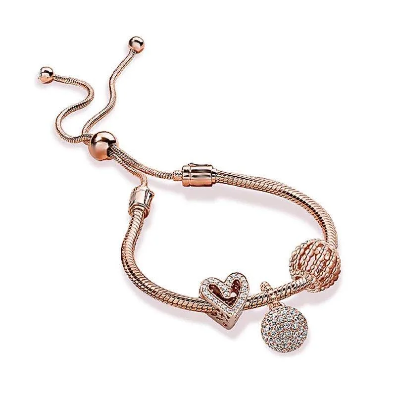 2020 New S925 Silver Rose Gold Hollow-out Hand-painted Heart Pendant Adjustable Pan Bracelet High Quality Valentine
2020 New S925 Silver Rose Gold Hollow-out Hand-painted Heart Pendant Adjustable Pan Bracelet High Quality Valentine