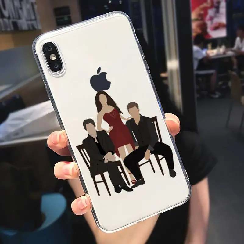 Чехол для телефона с дневниками вампира прозрачный мягкий iphone 13 7 8 11 12 s c plus mini x xs xr