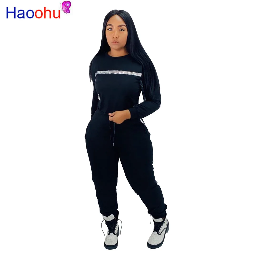 Rhinestone Two Piece Set Tracksuit Women Long Sleeve Crop Top + Lace Up Pants Fall Casual 2 Piece Outfits Matching Sets
Rhinestone Two Piece Set Tracksuit Women Long Sleeve Crop Top + Lace Up Pants Fall Casual 2 Piece Outfits Matching Sets