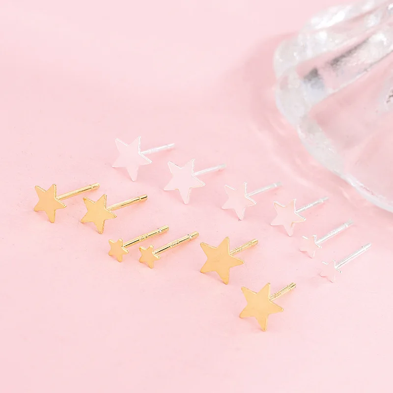 S925 Sterling Silver Mini Cute Small Star Stud Earrings 3/5/6mm Gold Ear Rings for Daughter Little Girl Birthday Simple Gift
S925 Sterling Silver Mini Cute Small Star Stud Earrings 3/5/6mm Gold Ear Rings for Daughter Little Girl Birthday Simple Gift