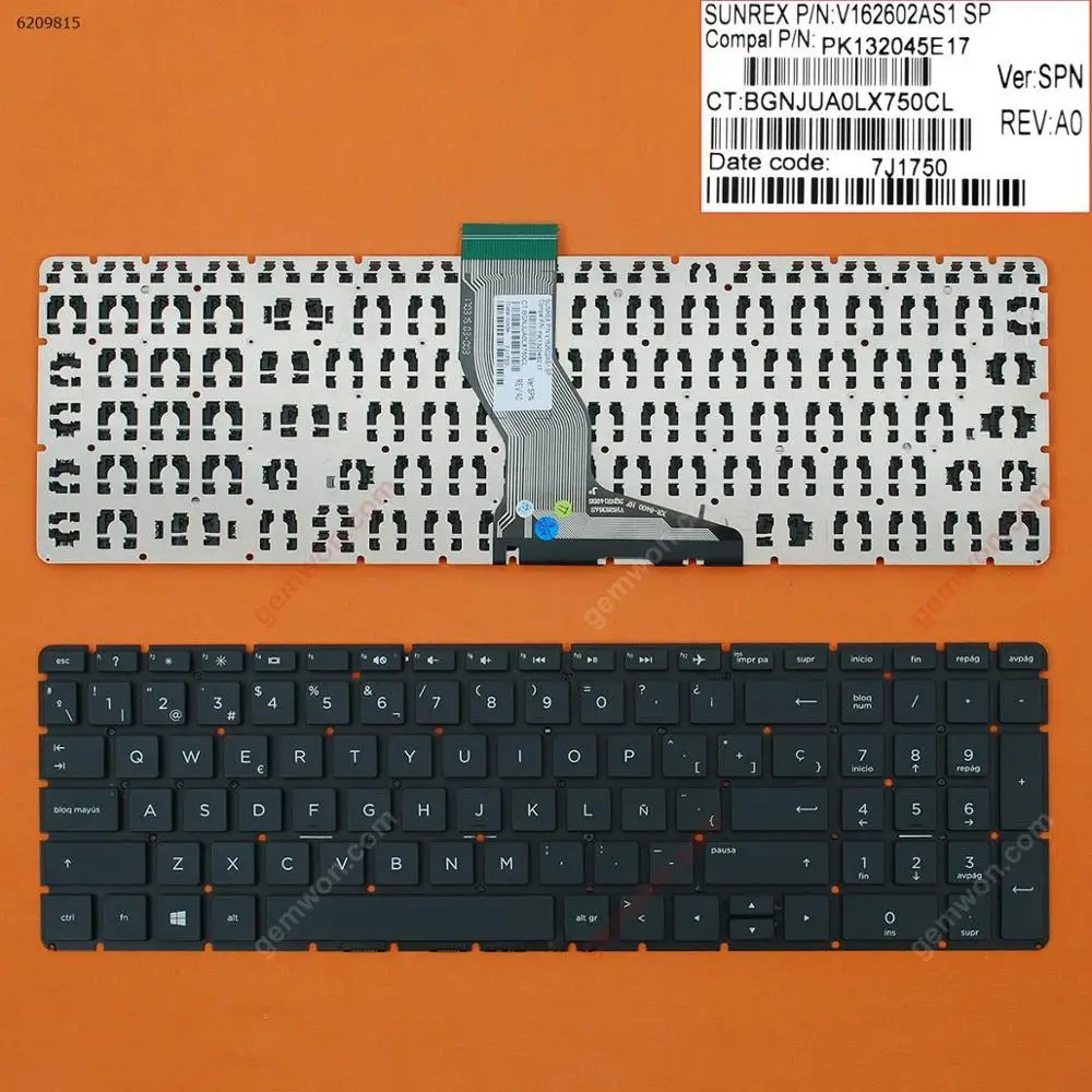 Spanish SP New Replacement laptop notebook keyboard for HP Pavilion 15-BS Black (Without FRAME,Small Enter)
Spanish SP New Replacement laptop notebook keyboard for HP Pavilion 15-BS Black (Without FRAME,Small Enter)