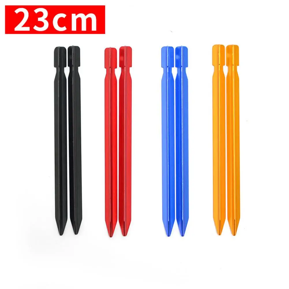 

Tent Stakes Aluminum Alloy Outdoor Ultra-light Tent Accessories Three-sided V-shaped Ground Nail 23cm(without Rope)
