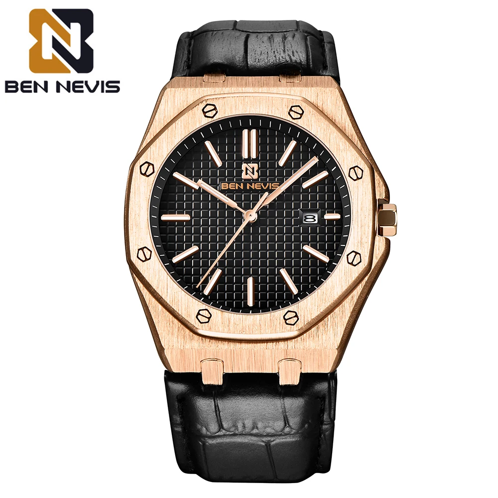 

Luxury Fashion Business Watch BEN NEVIS Men's Watches 30ATM Waterproof Sports Quartz Wristwatch Man Calendar Clock reloj hombre