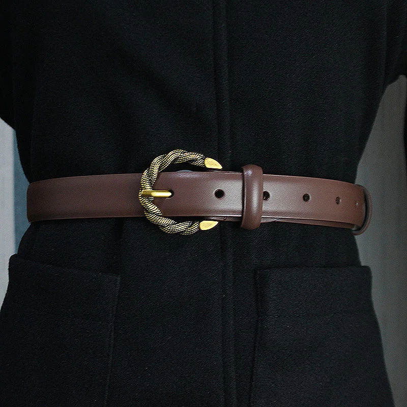 Business Leather Retro-fashion Versatile Caramel Black Decorative Brown Belt
Business Leather Retro-fashion Versatile Caramel Black Decorative Brown Belt