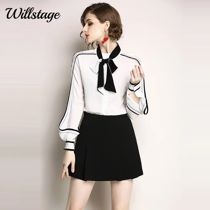 Белые рубашки Willstage, женская шифоновая блузка с оборками и длинными рукавами, кружевная Лоскутная официальная рубашка с бантом, новые топы н...
Белые рубашки Willstage, женская шифоновая блузка с оборками и длинными рукавами, кружевная Лоскутная официальная рубашка с бантом, новые топы н...