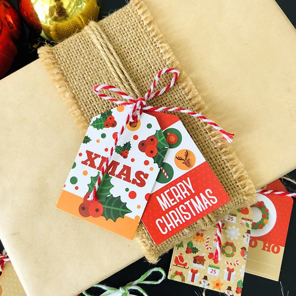 48Pcs New Christmas Kraft Paper Gift Tags Scallop Label Luggage Blank + Strings DIY Handmade Crafts Set Hang Tag Labels Gift
48Pcs New Christmas Kraft Paper Gift Tags Scallop Label Luggage Blank + Strings DIY Handmade Crafts Set Hang Tag Labels Gift
