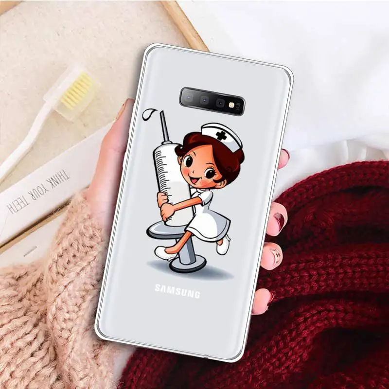 Cartoon Medicine Doctor Nurse Phone Case Transparent For Samsung Galaxy A71 A21s S8 S9 S10 plus note 20 ultra
Cartoon Medicine Doctor Nurse Phone Case Transparent For Samsung Galaxy A71 A21s S8 S9 S10 plus note 20 ultra