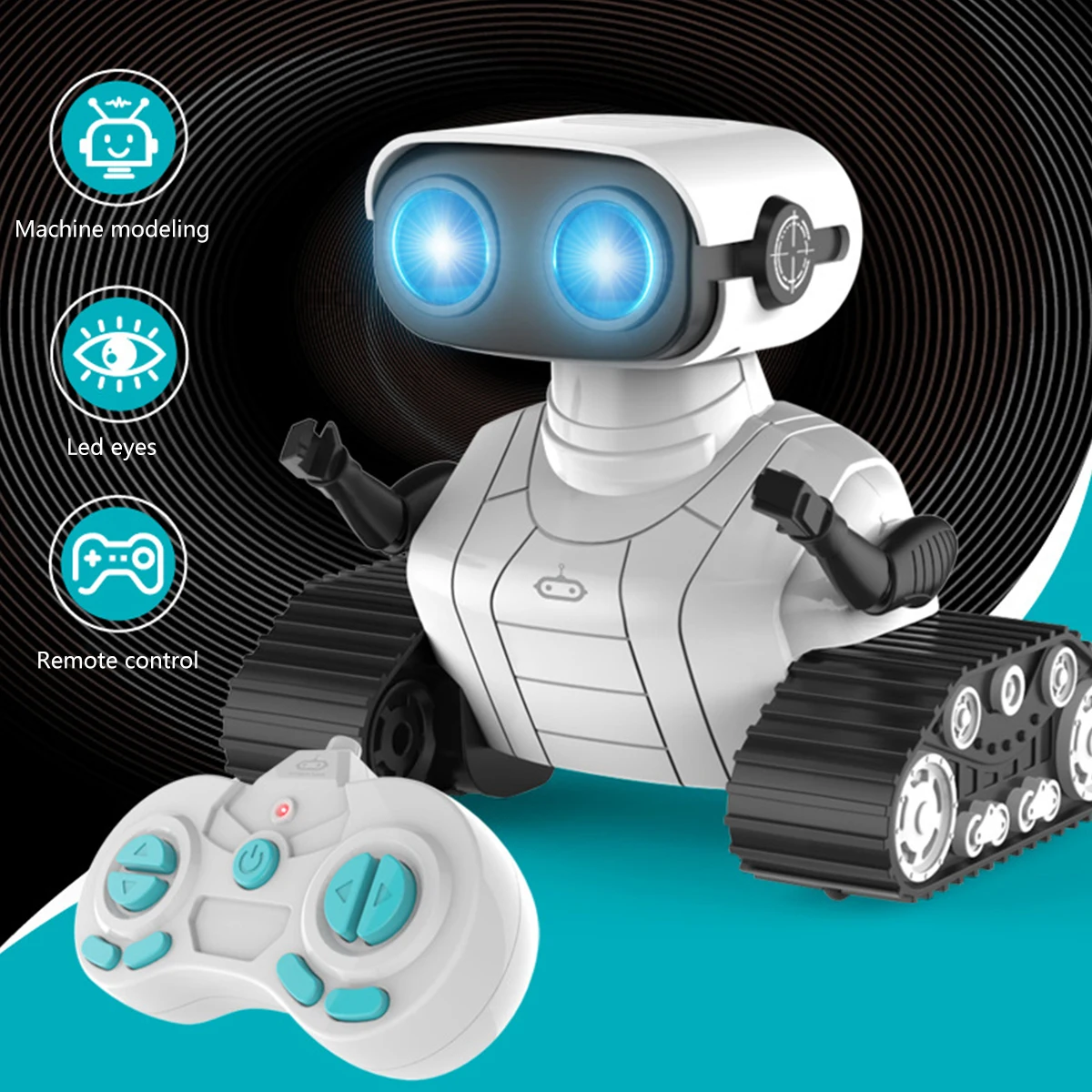 USB Rechargeable Robot Toy Kids Christmas Gift 2.4G Remote Control Robot with LED Eyes Dancing Musical Robot Toy 2h Playtime
USB Rechargeable Robot Toy Kids Christmas Gift 2.4G Remote Control Robot with LED Eyes Dancing Musical Robot Toy 2h Playtime