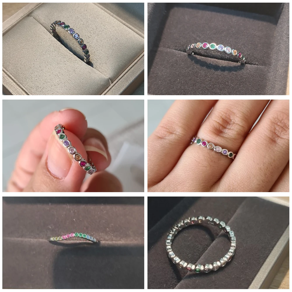 ZEMIOR Sterling Silver 925 Rings Romantic Rainbow Color Cubic Zirconia Stackable Ring For Women Fine Jewelry Wedding Girl Gifts
ZEMIOR Sterling Silver 925 Rings Romantic Rainbow Color Cubic Zirconia Stackable Ring For Women Fine Jewelry Wedding Girl Gifts
