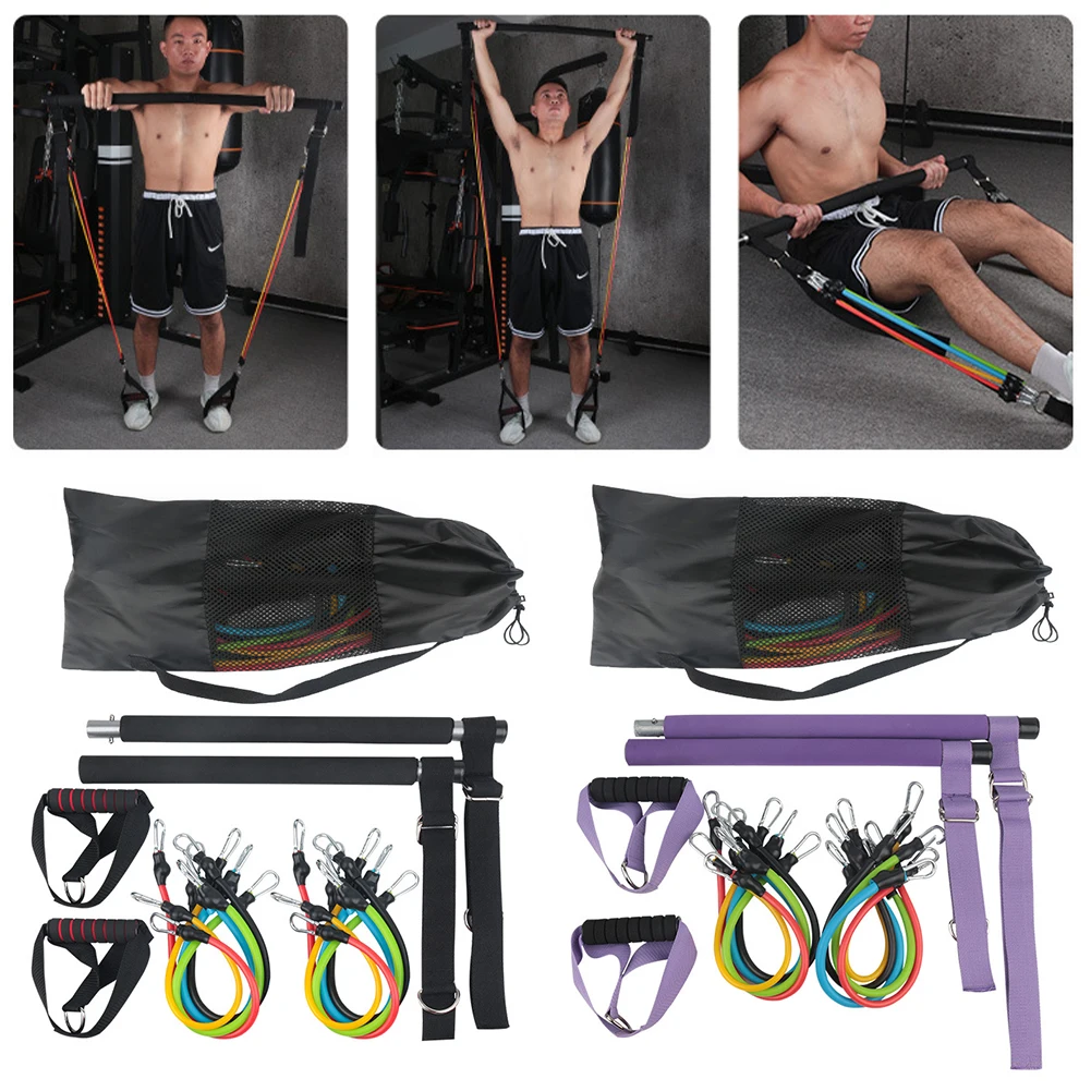 Resistance Bands Set Pilates Bar Yoga Elastic Band Portable Exercise Equipment for Home
Resistance Bands Set Pilates Bar Yoga Elastic Band Portable Exercise Equipment for Home