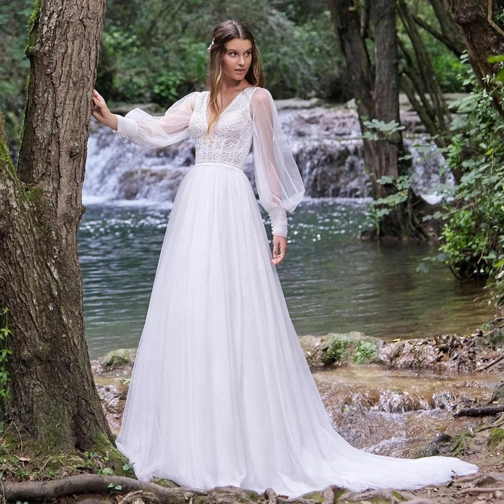 Simple Wedding Dress White O-Neck Floor-Length Floral Lace Button Backless A-LINE Wedding Party De Fiesta Robe De Soiree
Simple Wedding Dress White O-Neck Floor-Length Floral Lace Button Backless A-LINE Wedding Party De Fiesta Robe De Soiree